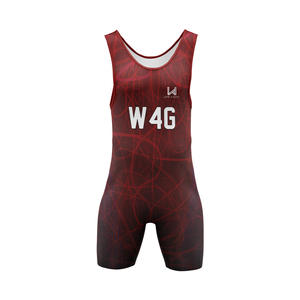 Combinaison de lutte personnalisable pour hommes, sublimée, avec bretelles réglables et fermeture à enfiler, pour 4 jeux - Product Image 2