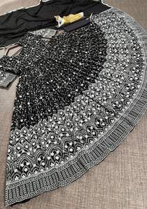 Elegante última moda pakistaní vestido Anarkali Salwar Kameez Dupatta conjunto pesado Faux Georgette hilo largo fiestas de lujo - Product Image 5