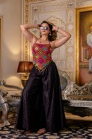 Plazzo indien traditionnel de style occidental avec collection de hauts courts pour filles Prêt à porter pour femmes Western