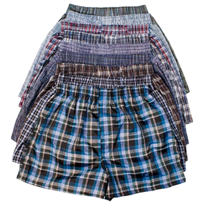 Venta al por mayor de OEM asequible para hombre de algodón a rayas Yearn Dyed Boxers cintura elástica Boxer Shorts Fitting Loose Boxer Pants para hombres - Product Image 5