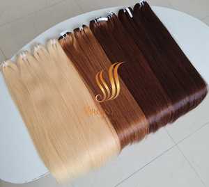 Siêu đôi rút ra Việt Remy tóc giả tóc màu sắc nóng thẳng tóc tự nhiên tóc con người cao cấp - Product Image 1