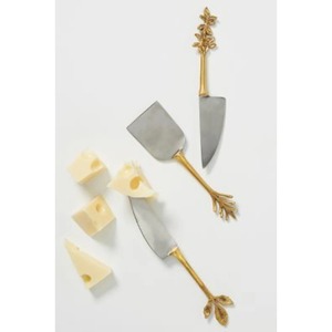 Ensemble de serveur de fromage en métal durable poignée décorative couteau à fromage et épandeur en acier inoxydable élégant pour les repas de fête - Product Image 1