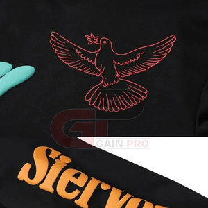 Sweat à capuche imprimé bouffant pour hommes avec un graphique surélevé audacieux et un sweat à capuche imprimé en coton doux - Product Image 6