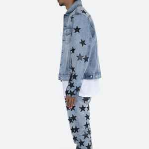 Veste en jean personnalisée de haute qualité pour hommes veste en jean Vintage Patch brodé à manches longues hiver automne été printemps bouton - Product Image 2