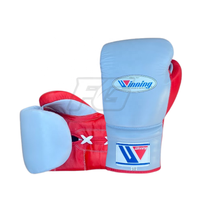 Guantes de Boxeo Profesionales Personalizados de Cuero con Cierre de Cordones Ligeros de Secado Rápido para Pedidos al por Mayor