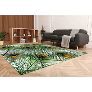 Tapis en plumes de paon : Tapis d'appoint moderne antidérapant, Tapis imprimé, Tapis en chenille - Product Image 5