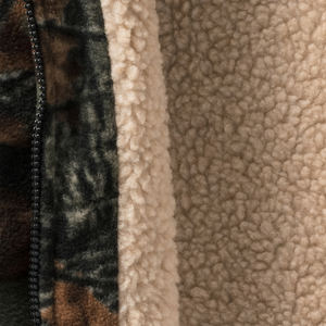 เสื้อแจ็คเก็ตผู้ชายลายพรางหนัก พร้อมซับในขนเชอร์ปา ลายใบโอ๊คป่าหนา ซิปเต็มตัว เสื้อโค้ทกันหนาวมีฮู้ดสำหรับกิจกรรมกลางแจ้ง - Product Image 5