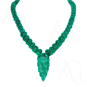 Collier d'émeraudes cultivées en laboratoire Perles à facettes lisses polies vertes Nano Cut Gemstone Strand for Jewelry Making Customisable - Product Image 2