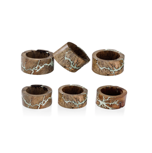 Vente en gros Rond de serviette en bois et résine et boucle de serviette au design simple Rond de serviette en bois simple forme ronde - Product Image 3