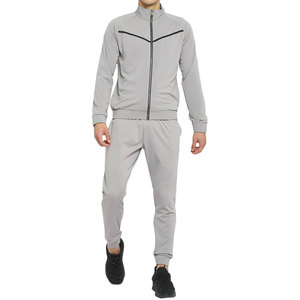 Ensemble veste et pantalon zippés personnalisables, vente en gros de vêtements de sport respirants pour hommes, fournisseur en vrac OEM pour la saison d'hiver - Product Image 1