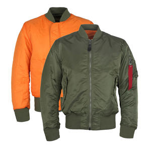 2025 hommes de haute qualité en Nylon vol Bomber veste Logo personnalisé col montant imperméable pour l'hiver High Street Style - Product Image 1