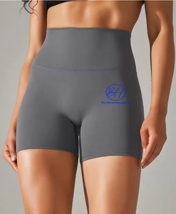 Pantalones cortos de gimnasio de compresión de cintura alta para mujer con diseño de entrenamiento de levantamiento de glúteos Conjunto de sujetador de cintura media que absorbe la humedad sin costuras Scrunch - Product Image 1