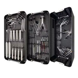 Ensemble d'instruments de chirurgie orthopédique de la colonne vertébrale lombaire avec étui de stérilisation par Surgiright - Product Image 5