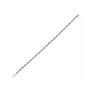 Forma geométrica gemas piedra 925 plata esterlina aguamarina pulsera de piedras preciosas - Product Image 2