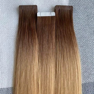 Extensiones de Cabello Humano Remy 100% Naturales, Lisas y sin Costuras, Cabello Virgen Europeo con Cinta Adhesiva, Proveedores de Cabello Vietnamita Rubio - Product Image 1
