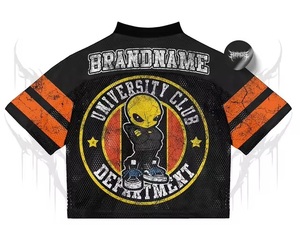 Maillot Rétro en Polyester Surdimensionné Personnalisé de Football Sublimation Boxy Fit Streetwear Maille Maillot de Football Américain Sportswear Uniforme - Product Image 2