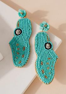 New White Seed Beads Huggie Pendientes Diseño clásico de la India para mujeres - Product Image 3