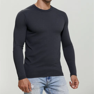 Camisa funcional de manga larga para hombre con tecnología de grafeno UPF 50 + Calentamiento rápido de grafeno y absorción de humedad unidireccional para invierno - Product Image 1