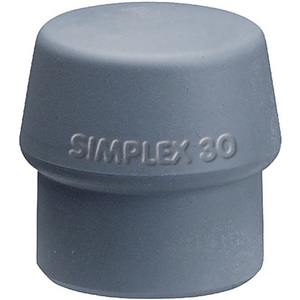 Marteau de percussion SIMPLEX en TPE moyen-dur, gris moyen, tête de marteau à face souple de 50 mm, HALDER - Product Image 1