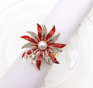 Anneau de serviette Decoratiove en strass de réfractex fabriqué en inde pour la qualité de la serviette et le prix bas - Product Image 1