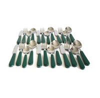 Ensemble de couverts en acier inoxydable avec poignée en résine, design moderne Fabricant et exportateur Ensemble de couverts en métal au design nouveau