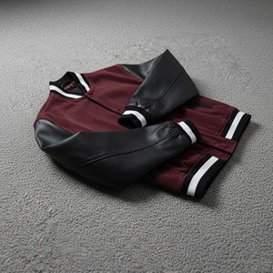 Veste universitaire de baseball à manches en cuir lourd coupe ample la plus vendue pour homme veste de baseball chaude pour l'hiver - Product Image 3