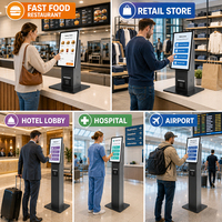 Kiosque en libre-service SK7 SUNTEK, écran tactile d'information Android de 27 pouces, sur pied ou sur socle en aluminium, personnalisé en usine