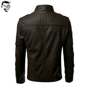 Veste en cuir de bonne qualité à couleurs personnalisées pour hommes, vêtements d'automne et d'hiver - Product Image 2