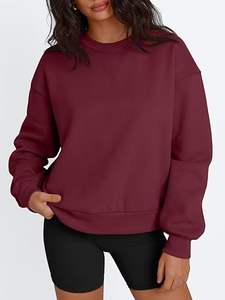 Women's Fall Winter <b>Crewneck</b> Sweatshirt 2025 Fashion Casual Pullover with Long Sleeves Lined Hoodies for Women - Product Image 2