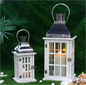 Juego de Faroles de Mesa Clásicos de Dos Piezas, Portavelas para Decoración del Hogar, Hotel, Restaurante, Boda, Oficina, Hecho en India, Venta al por Mayor - Product Image 5