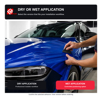 Film de protection de peinture pour carrosserie de voiture en TPU chromé violet mat à installation humide