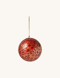 Bolas de papel maché hechas a mano para decoración de árbol, adornos de Navidad de diseño tradicional Kashmiri pintados a mano - Product Image 2