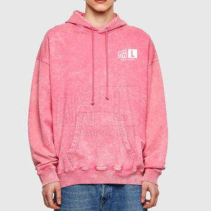 Cómoda transpirable 100% algodón sólido ácido lavado invierno hombres Sudadera con capucha de alta calidad bajo MOQ - Product Image 1