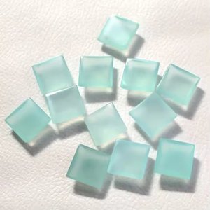 Calcédoine Aqua naturelle 6mm Cabochon carré pierre précieuse Prix le plus bas pierres précieuses en vrac hautement polies bijoux tendance pour les femmes - Product Image 3