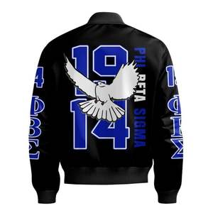 Phi เสื้อแจ็กเก็ตผ้าซาตินสีฟ้า1914รุ่นเบต้า Sigma เสื้อคลุมนักศึกษาแบบสั่งตัดได้ - Product Image 5