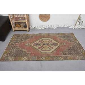 Tapis Patchwork en Laine Rouge et Vert Vintage Grande Surface 34X62 pieds Motif Couloir Rectangulaire Viscose pour Entrée Salon Latex - Product Image 3
