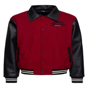Chaqueta Formal de un Solo Botón para Hombre, Estilo Universitario, con Logotipo Bordado Personalizado, Mangas de Lana, Chaqueta Varsity de Béisbol - Product Image 1