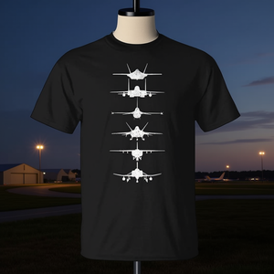 Collezione di T-Shirt con Aerei da Combattimento dell'Aeronautica Militare, Modelli Promozionali F-4 F-111 F-15 F-16 F-22 F-35 per Uomo - Product Image 3