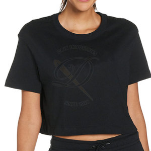 เสื้อครอปผ้าฝ้าย100% ออกแบบได้ตามต้องการเสื้อยืดสตรีทพิมพ์ลายบนผ้าใบฤดูหนาว - Product Image 1