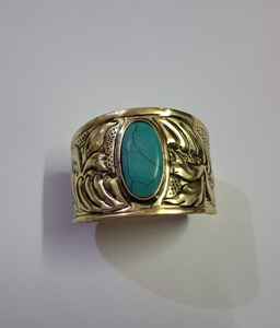 Bracelets en laiton pierre à la mode ensemble de bijoux affichage de costumes plaqué bijoux en gros indiens bracelets plaqués argent - Product Image 1