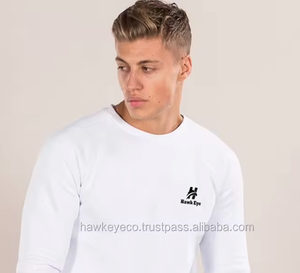 Venta al por mayor de impresión personalizada slim fit Unisex blanco sudaderas espuma Puff impresión Logo hombres cuello redondo - Product Image 3