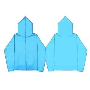 Personalizado de gran tamaño pulóver peso pesado liso personalizado cara completa cremallera Sudadera con capucha de algodón en blanco negro cremallera sudaderas con capucha hombres - Product Image 6