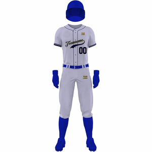 Uniformes de béisbol transpirables de secado rápido con logotipo personalizado, conjunto de poliéster ligero, MOQ bajo, tamaño personalizado para adultos, técnicas impresas - Product Image 6