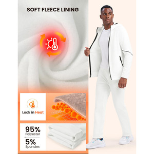 Conjunto Deportivo de 2 Piezas de Felpa 100% Algodón para Hombre, Sudadera con Capucha y Pantalones Deportivos, Diseño Personalizado, Conjuntos Deportivos, Chándales Unisex - Product Image 3