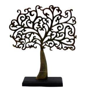 Árbol de aluminio de cobre quemado decorativo de mesa con adorno de escultura Base para decoración de Navidad hecho a mano a granel - Product Image 1