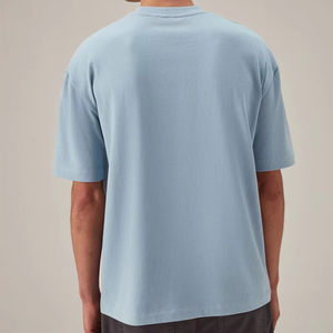 T-shirt à manches courtes en coton respirant 100% personnalisé pour hommes, col rond, design surdimensionné avec motif imprimé, t-shirts épais - Product Image 2