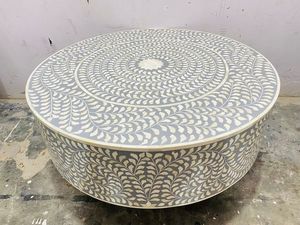 Muebles con incrustaciones de hueso, diseño moderno, gabinete con incrustaciones de hueso real con 7 cajones para sala de estar, gabinete con incrustaciones de hueso de GM IMPEX - Product Image 2