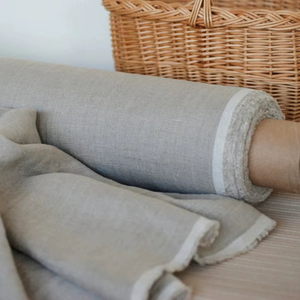 Venta al por mayor 115 ''/292cm de ancho extra 100% tela de lino tejido liso textiles para el hogar ropa de cama cortinas para niños niñas vestidos sofá - Product Image 1