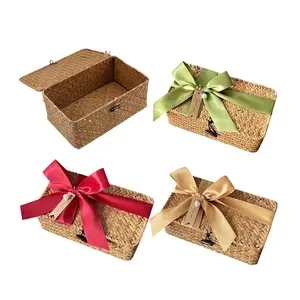 Rustikale Berührung Seegras Geschenk box/Geschenk korb für Weihnachten, Geburtstag/Hochzeit oder jeden Urlaub Günstiger Preis Großhandel Vietnam