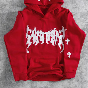 Sudadera con capucha estampada Saint para hombre de tendencia/estilo de cremallera en tela transpirable y cómoda algodón/poliéster polar térmico - Product Image 1